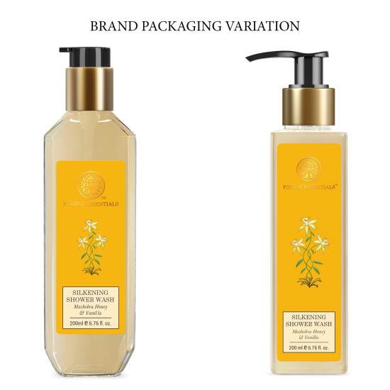 Forest Essentials Silkening Shower Wash Mashobra Honey & Vanilla - Lightly Scented & SLS-Free