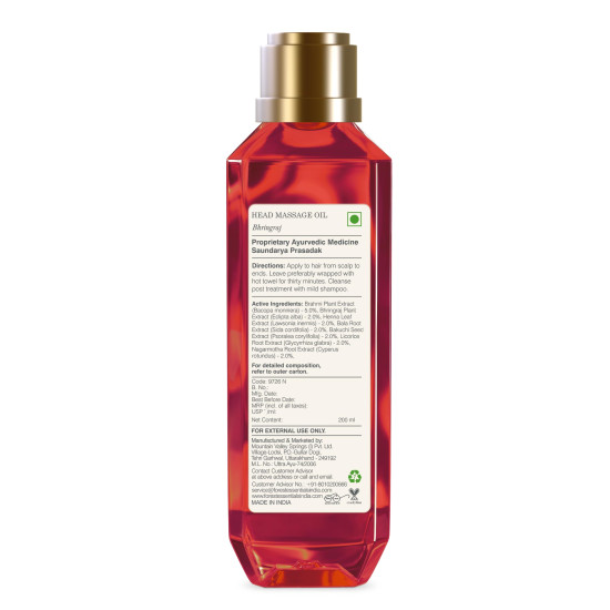 Forest Essentials Ayurvedic Herb Enriched Head Massage Oil Bhringraj - Nourishing Hair Oil