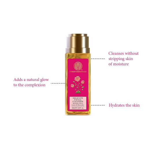 Forest Essentials Delicate Facial Cleanser - Natural Glow for Normal to Dry Skin