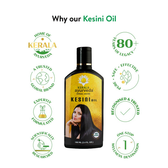 Kerala Ayurveda Kesini Oil 100ml - Herbal Hair Growth Solution