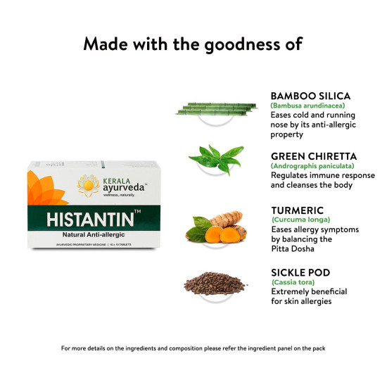Kerala Ayurveda Histantin Tablet - Non-Drowsy Anti-Allergic Solution Kerala Ayurveda Histantin Tablet - Non-Drowsy Anti-Allergic Solution