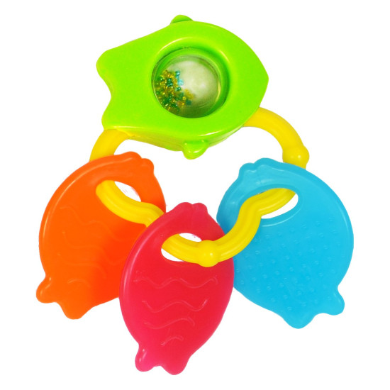 Funskool Giggles Fish Teether - Soothing Baby Teether with Rattle Sounds