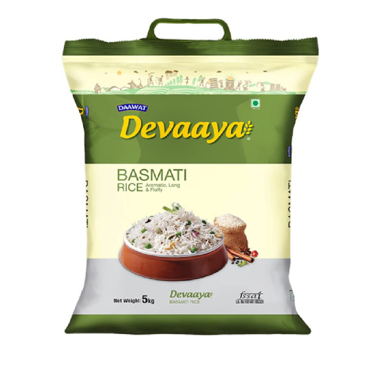 Daawat Devaaya Basmati Rice - Long & Fluffy Grains, 5 Kg