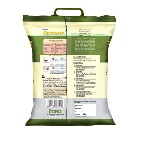 Daawat Devaaya Basmati Rice - Long & Fluffy Grains, 5 Kg