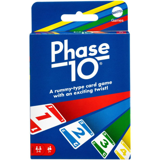 Mattel Phase 10 Card Game - Exciting Rummy Twist for Kids