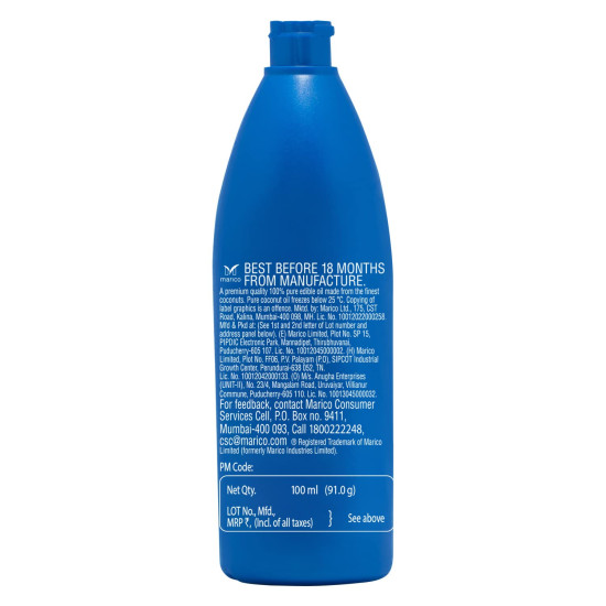 Parachute Coconut Oil - 100 ml Bottle - Pure & Natural