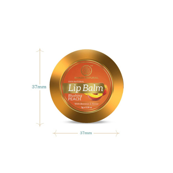Khadi Natural Peach Lip Balm - Soft & Hydrated Lips
