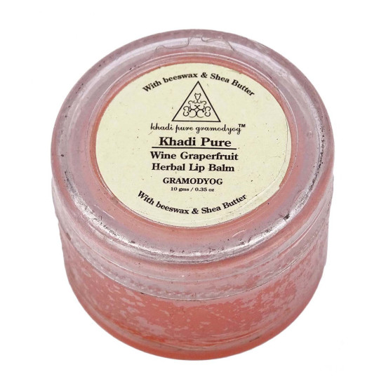 Khadi Natural Wine Grapefruit Lip Balm - Nourishing Herbal Formula