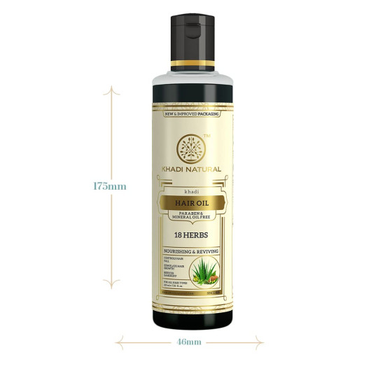 KHADI NATURAL Ayurvedic 18 Herbs Hair Oil - Repairs Dry Scalp