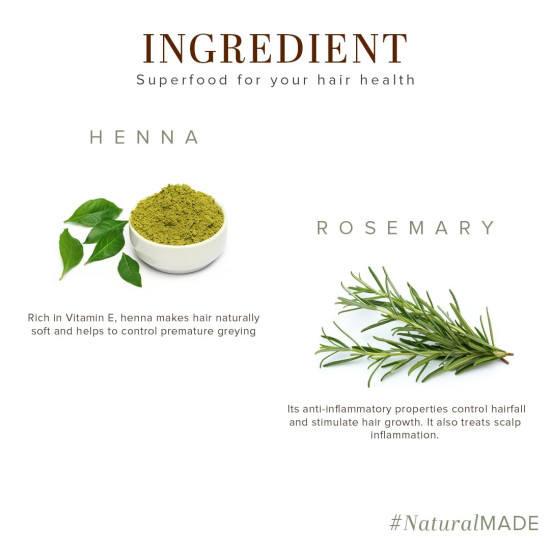 Khadi Natural Rosemary & Henna Hair Oil - For Thick & Voluminous Hair Khadi Natural Rosemary & Henna Hair Oil - For Thick & Voluminous Hair