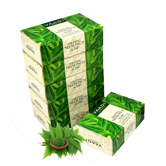 Vaadi Herbals Neem Patti Soap - Pure Neem Leaves Formula
