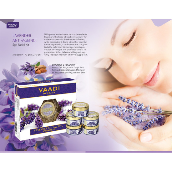 Vaadi Herbals Lavender Anti Ageing Spa Facial Kit - Rejuvenate Your Skin