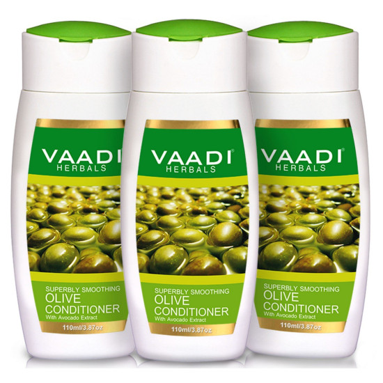 Vaadi Herbals Olive Conditioner with Avocado Extract - Deep Hydration & Frizz Control