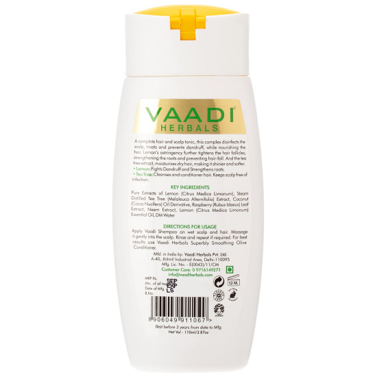Vaadi Herbals Dandruff Defense Lemon Shampoo - Tea Tree Extract