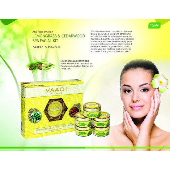 Vaadi Herbals Lemongrass Anti Pigmentation Spa Facial Kit - Revitalize Your Skin