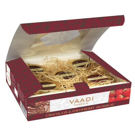 Vaadi Herbals Deep Moisturising Chocolate Spa Facial Kit with Strawberry Extract - Revitalize Your Skin