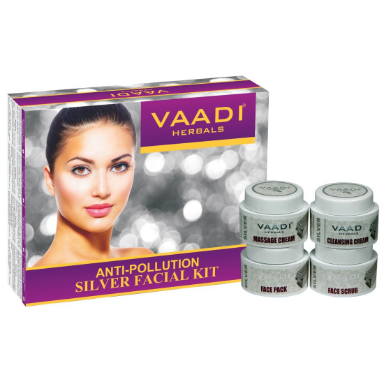Vaadi Herbals Silver Facial Kit - Enriched with Pure Silver Dust & Essential Oils