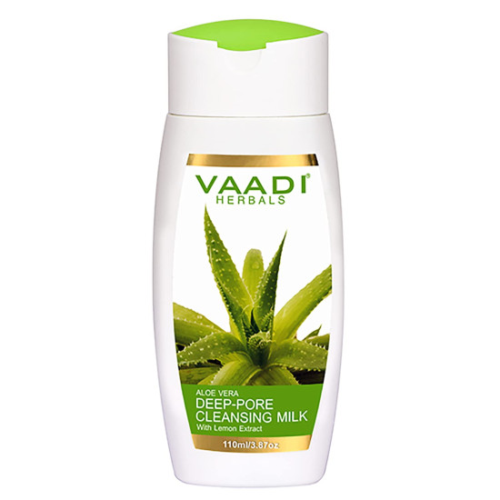 Vaadi Herbals Aloe Vera Deep Pore Cleansing Milk - Refreshing Skincare