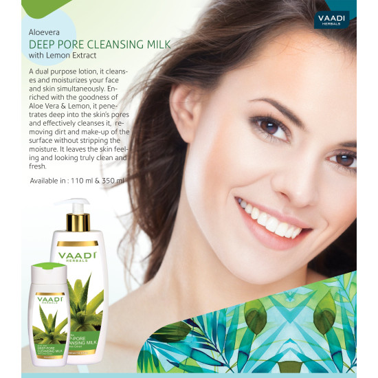 Vaadi Herbals Aloe Vera Deep Pore Cleansing Milk - Refreshing Skincare