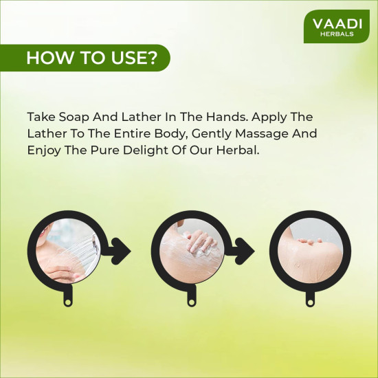 Vaadi Herbals Divine Sandal Soap with Saffron and Turmeric - Natural Glow