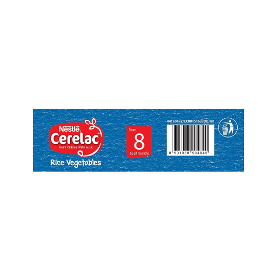Nestle Cerelac Baby Cereal with Milk, Rice Vegetables - Source of Iron & Protein