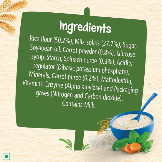 Nestle Cerelac Baby Cereal with Milk, Rice Vegetables - Source of Iron & Protein