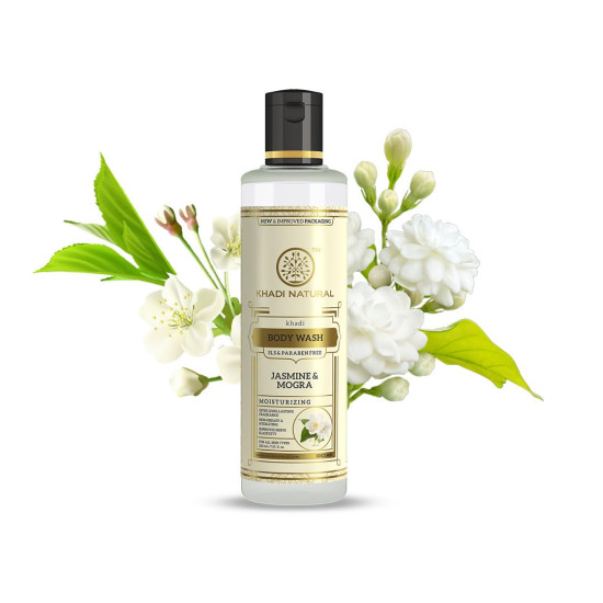 Khadi Natural Jasmine & Mongra Herbal Body Wash - Hydrating & Pleasing Fragrance