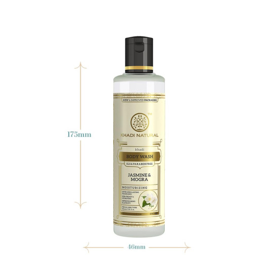 Khadi Natural Jasmine & Mongra Herbal Body Wash - Hydrating & Pleasing Fragrance