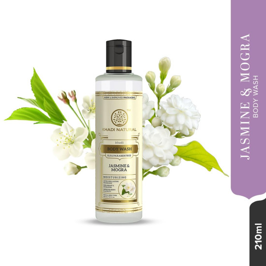 Khadi Natural Jasmine & Mongra Herbal Body Wash - Hydrating & Pleasing Fragrance