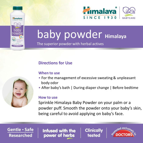 Himalaya Baby Powder with Zinc Oxide - Gentle Protection for Baby's Skin