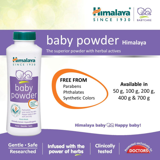 Himalaya Baby Powder with Zinc Oxide - Gentle Protection for Baby's Skin