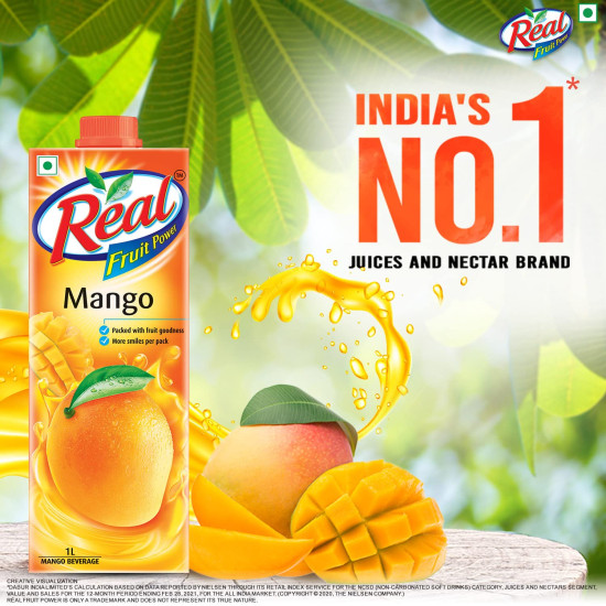 Real Mango Fruit Juice - 1L | Rich in Vitamin C & Natural Goodness