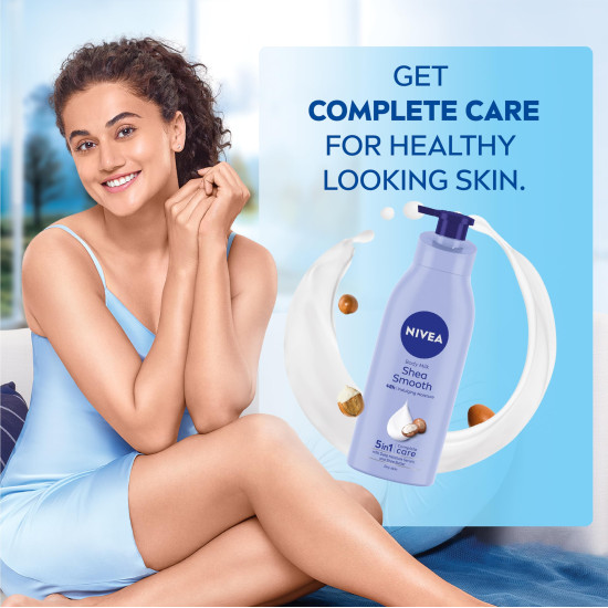 NIVEA Shea Smooth Body Lotion - 48H Moisturization with Shea Butter