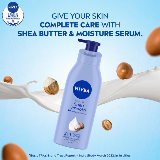 NIVEA Shea Smooth Body Lotion - 48H Moisturization with Shea Butter
