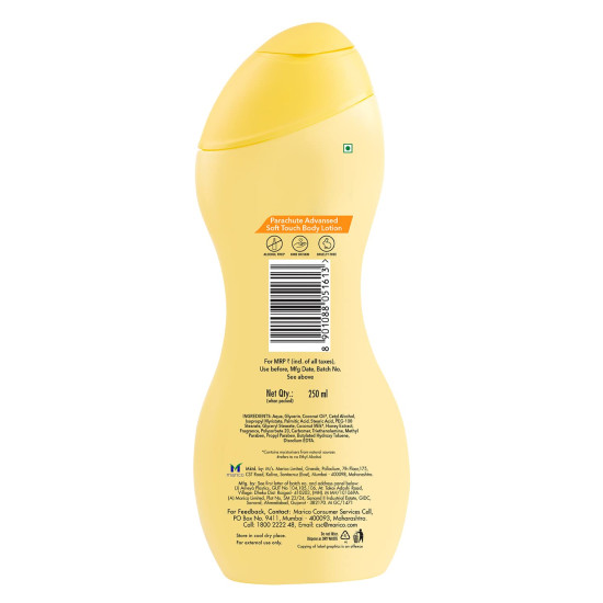 Parachute Advansed Soft Touch Body Lotion - 72h Moisturisation for All Skin Types