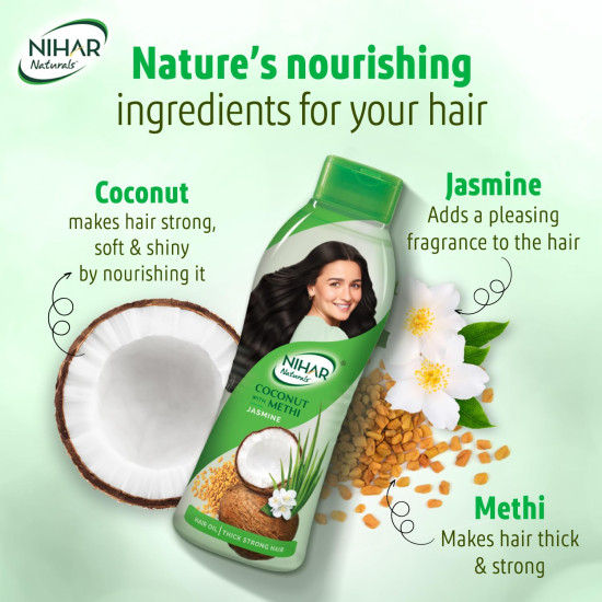 Nihar Naturals Jasmine Hair Oil - 400 ml - Nourish & Enrich Your Hair