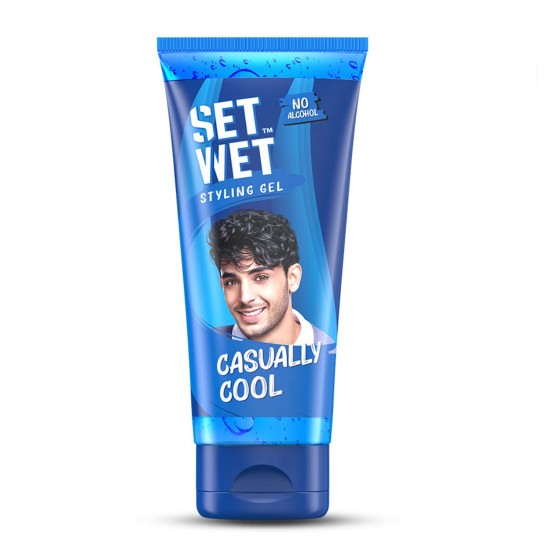Set Wet Styling Hair Gel for Men - Casually Cool, Medium Hold & High Shine
