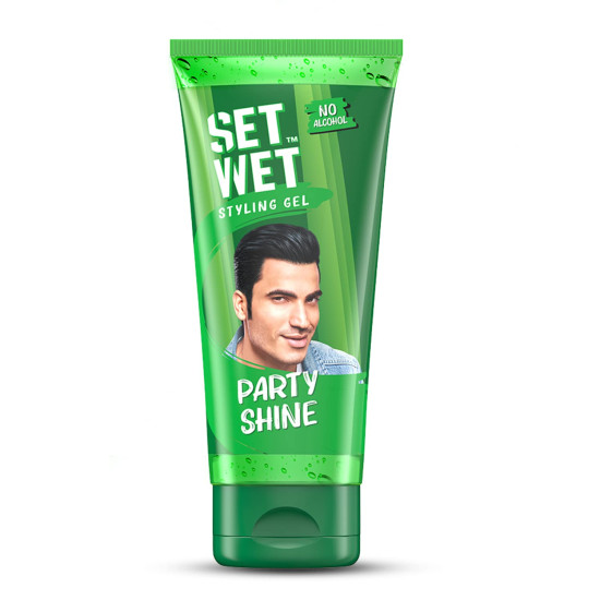 Set Wet Styling Hair Gel for Men - Party Shine, Strong Hold