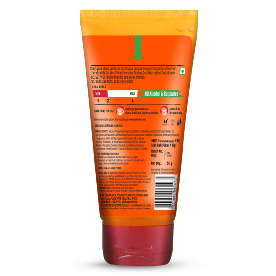 Set Wet Styling Hair Gel for Men - Shine Everyday | Light Hold & High Shine
