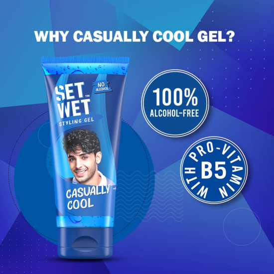 Set Wet Styling Hair Gel for Men - Medium Hold & High Shine