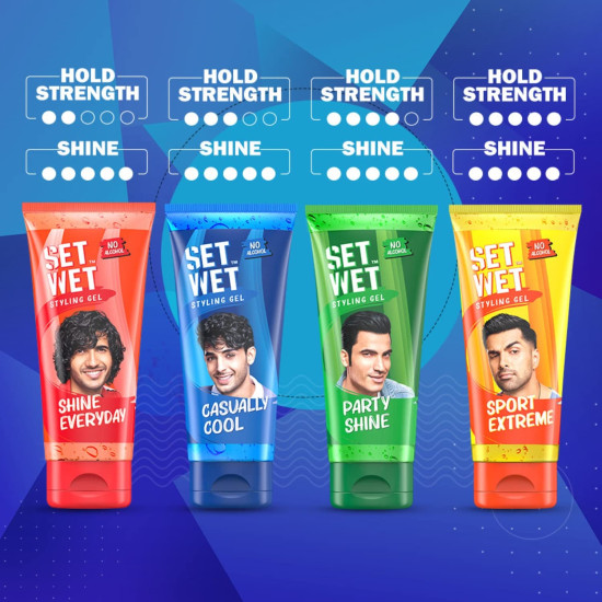 Set Wet Styling Hair Gel for Men - Medium Hold & High Shine