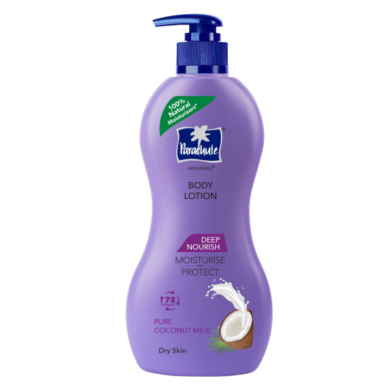 Parachute Advansed Deep Nourish Body Lotion - Pure Coconut Milk, 72h Moisturisation