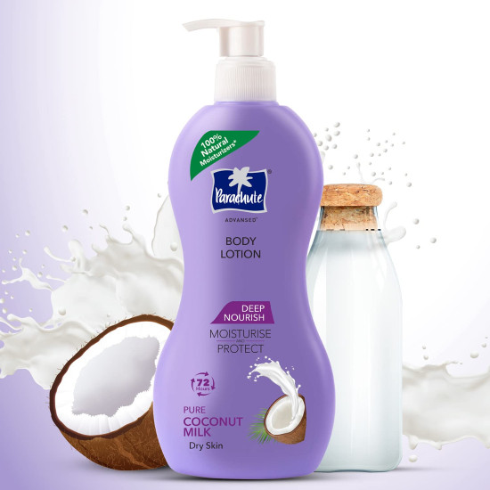 Parachute Advansed Deep Nourish Body Lotion - Pure Coconut Milk, 72h Moisturisation