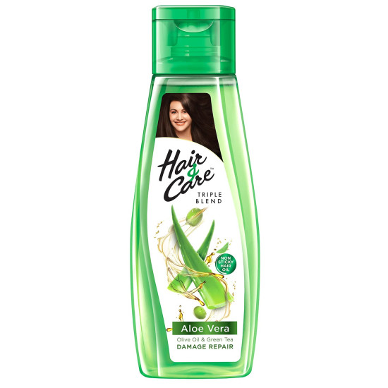 Hair & Care Damage Repair Non-Sticky Hair Oil with Aloe Vera, Olive Oil & Green Tea - 500 ml