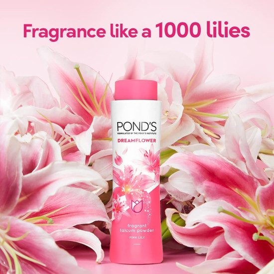 POND'S Dreamflower Fragrant Talcum Powder - Pink Lily Aroma