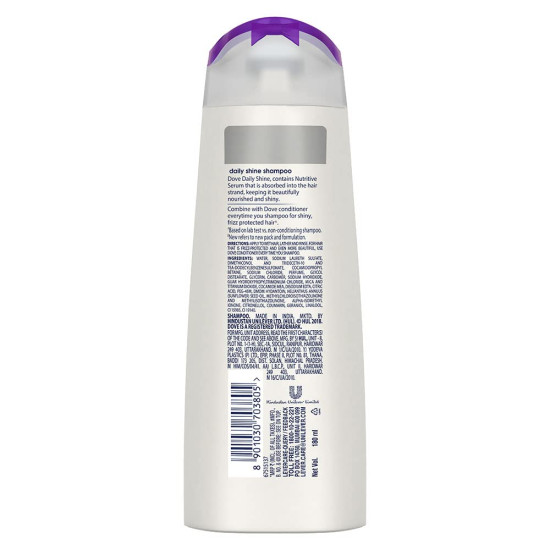 Dove Daily Shine Shampoo, 180 ml - Nourishment and Shine