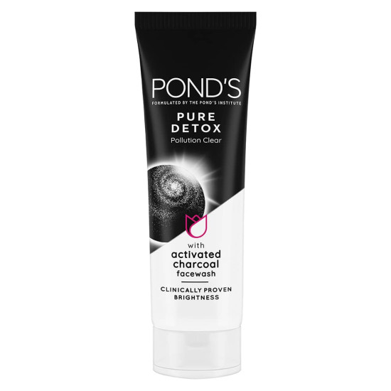 Pond's Pure Detox Anti-Pollution Purity Face Wash - Activated Charcoal for Brighter Skin