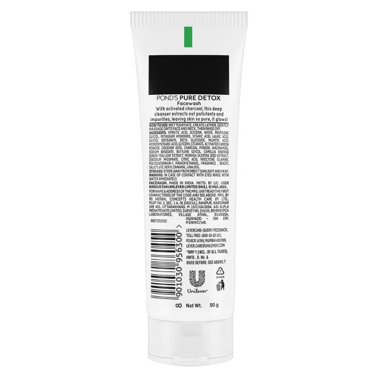 Pond's Pure Detox Anti-Pollution Purity Face Wash - Activated Charcoal for Brighter Skin