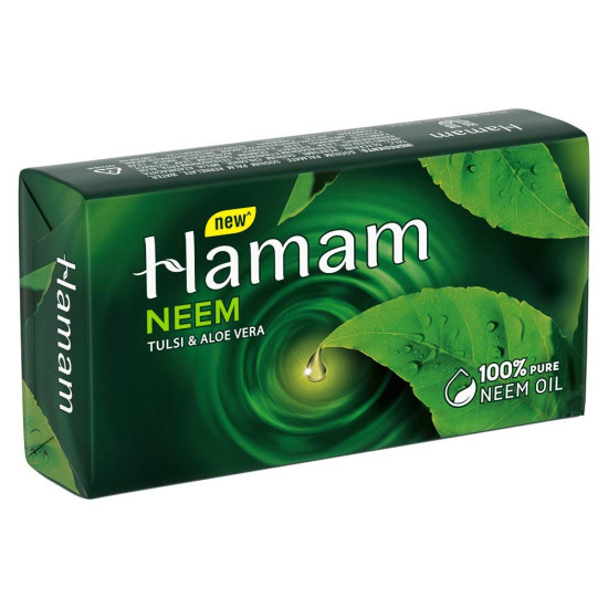 Hamam Soap Bar, Neem Tulsi and Aloe Vera - Natural Skin Protection