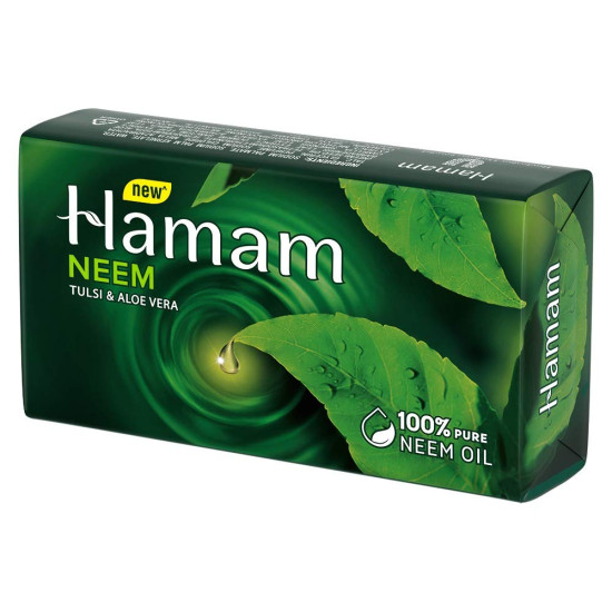 Hamam Soap Bar, Neem Tulsi and Aloe Vera - Natural Skin Protection